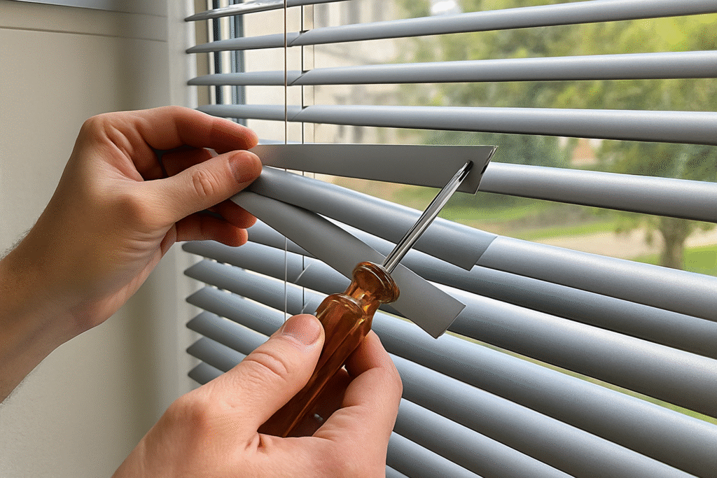 How to Replace Slats in Metal Venetian Blinds
