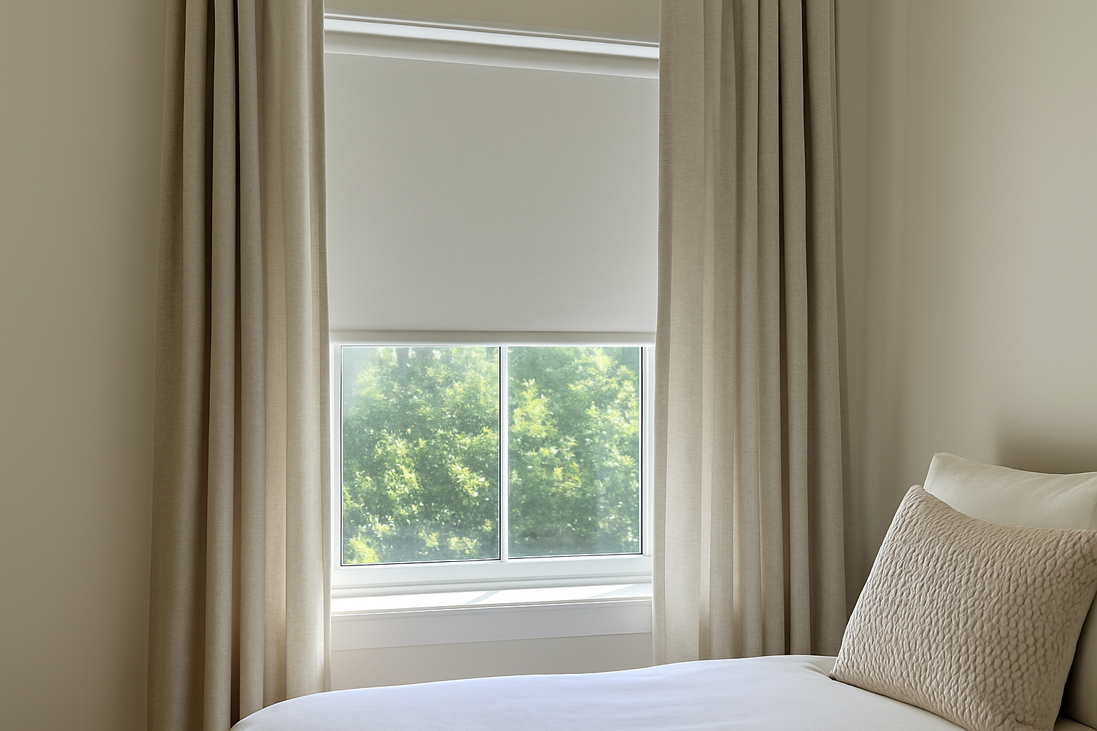 How to Layer Roller Blinds with Curtains